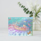 Willkommen bei Portofino Postkarte (Stehend Vorderseite)