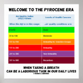 Willkommen bei Pyrocene Ära Air Quality Index Geek Poster (Vorne)