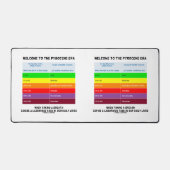 Willkommen bei Pyrocene Ära Air Quality Index Geek Schreibtischunterlage (Vorderseite)
