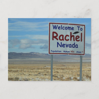 Willkommen bei Rachel Nevada Postcard - Bereich 51 Postkarte