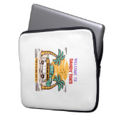 Willkommen bei Sandy Toes Sommerstrand Laptopschutzhülle (Vorderseite Links)