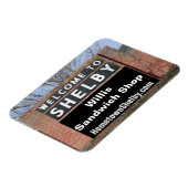 WILLKOMMEN BEI SHELBY Willis Sandwich Shop Flexibl Magnet (Linke Seite)