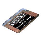 WILLKOMMEN BEI SHELBY Willis Sandwich Shop Flexibl Magnet (Linke Seite)