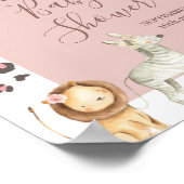 Willkommen bei Sign Safari Tiere Boho Pampas Grass Poster (Ecke)