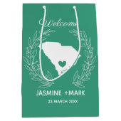 Willkommen bei South Carolina Gastgeschenk Hochzei Mittlere Geschenktüte (Vorderseite)