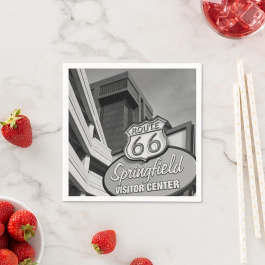 Willkommen bei Springfield Grayscale Serviette (Beispiel)