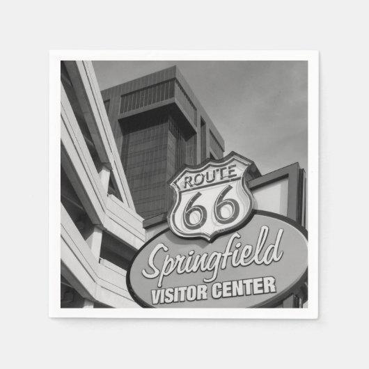 Willkommen bei Springfield Grayscale Serviette (Vorderseite)