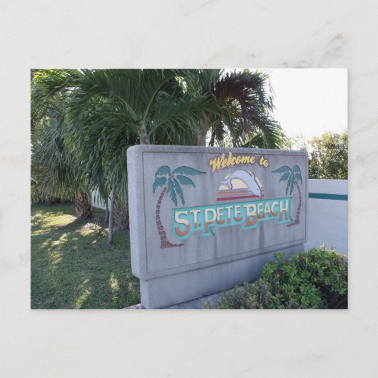 Willkommen bei St Pete Beach Postcard Postkarte (Vorderseite)