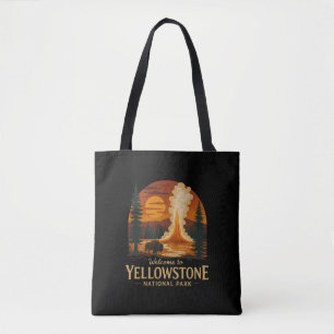 Willkommen bei Stickerei Yellowstone National USA  Tasche