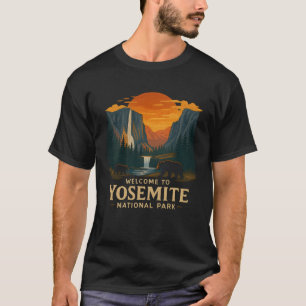 Willkommen bei Stickerei Yosemite National USA T-Shirt