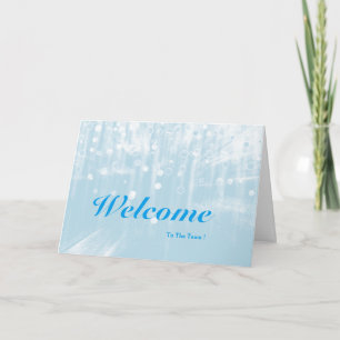 Willkommen bei Team Blau Glitter Postkarte
