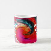 Willkommen bei Team Vivid Swirled Gefärbte Krawatt Kaffeetasse (Mittel)