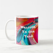 Willkommen bei Team Vivid Swirled Gefärbte Krawatt Kaffeetasse (Links)