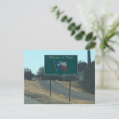 Willkommen bei Texas Postcard Postkarte (Stehend Vorderseite)