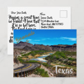 Willkommen bei Texas Postcard Postkarte (Vorne/Hinten)