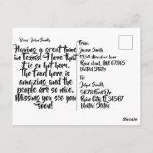 Willkommen bei Texas Postcard Postkarte (Rückseite)