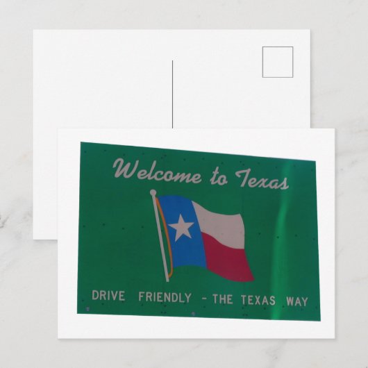 Willkommen bei texas postkarte (Vorne/Hinten)