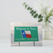 Willkommen bei Texas Sign - The Lone Star Staat Postkarte (Stehend Vorderseite)