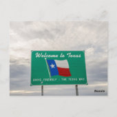 Willkommen bei Texas Sign - The Lone Star Staat Postkarte (Rückseite)