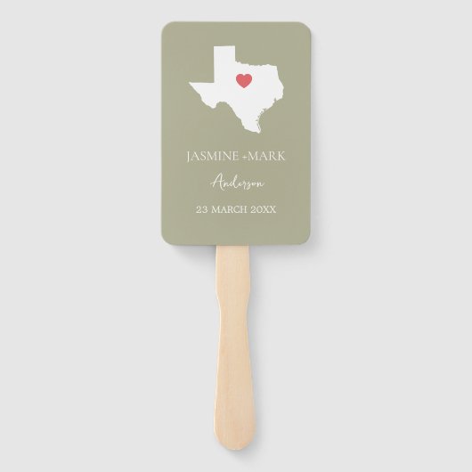 Willkommen bei Texas Wedding Party Custom Fächer (Rückseite)
