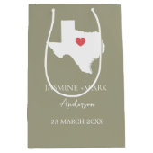 Willkommen bei Texas Wedding Party Custom Mittlere Geschenktüte (Vorderseite)