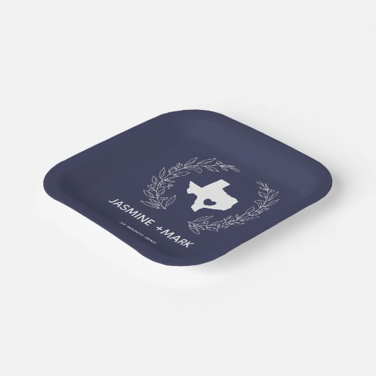 Willkommen bei Texas Wedding Party Custom Pappteller (Gewinkelt)