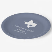Willkommen bei Texas Wedding Party Custom Pappteller (Schrägansicht)
