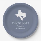 Willkommen bei Texas Wedding Party Custom Pappteller (Vorderseite)