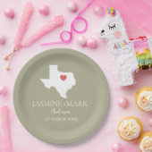 Willkommen bei Texas Wedding Party Custom Pappteller (Party)