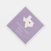 Willkommen bei Texas Wedding Party Custom Serviette (Ecke)