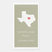 Willkommen bei Texas Wedding Party Custom Serviette (Vorderseite)