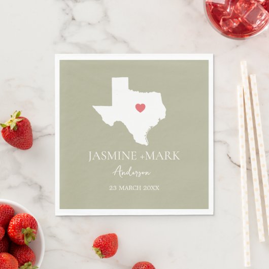 Willkommen bei Texas Wedding Party Custom Serviette (Beispiel)