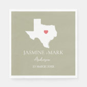 Willkommen bei Texas Wedding Party Custom Serviette (Vorderseite)