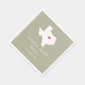 Willkommen bei Texas Wedding Party Custom Serviette (Ecke)