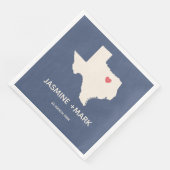 Willkommen bei Texas Wedding Party Custom Serviette (Ecke)