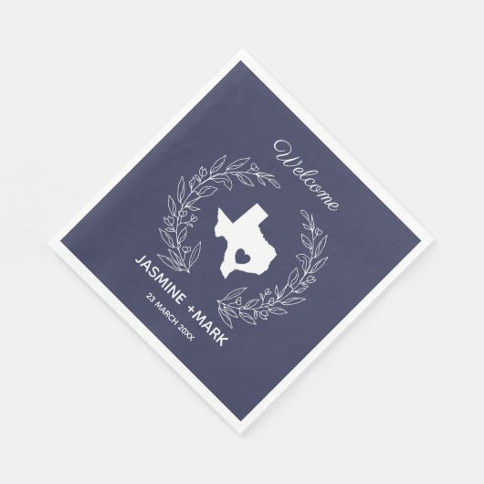 Willkommen bei Texas Wedding Party Custom Serviette (Ecke)