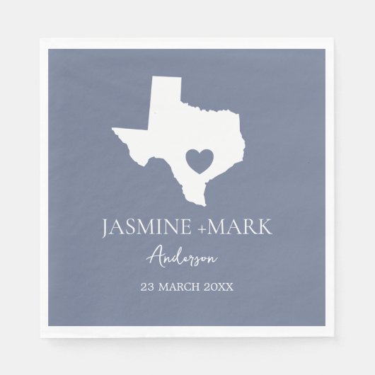 Willkommen bei Texas Wedding Party Custom Serviette (Vorderseite)