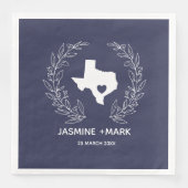 Willkommen bei Texas Wedding Party Custom Serviette (Vorderseite)