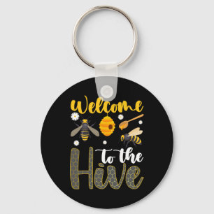 Willkommen bei The Hive Bee Lehrer Zurück zur Schu Schlüsselanhänger
