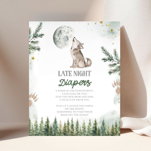Willkommen bei The Pack Forest Wolf Späte Windeln Poster