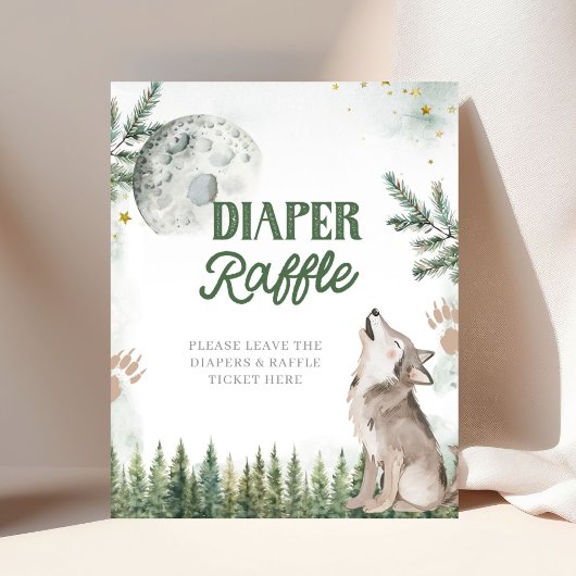 Willkommen bei The Pack Forest Wolf Windel-Raffle Poster