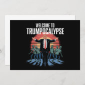 Willkommen bei Trump-ocalypse Funny Trump Hallowee Einladung (Vorne/Hinten)