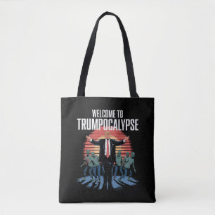 Willkommen bei Trump-ocalypse Lustiger Trump Hallo Tasche