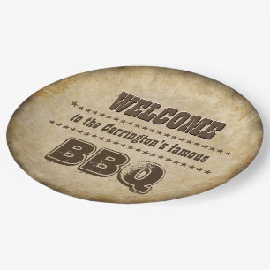 Willkommen bei unserem BBQ (anpassbar) Pappteller