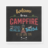 Willkommen bei unserem Campfire Serviette (Vorderseite)