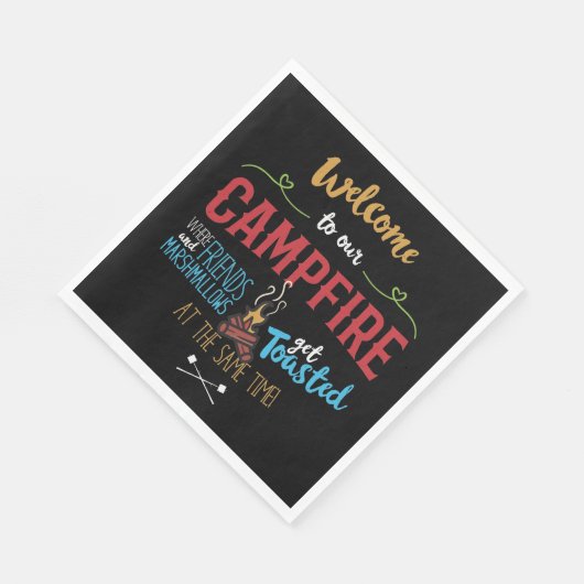 Willkommen bei unserem Campfire Serviette (Ecke)