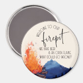 Willkommen bei unserem Firepit Magnet (Vorderseite/Rückseite)