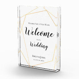 Willkommen bei unserem geometrischen Hochzeitssymb Fotoblock