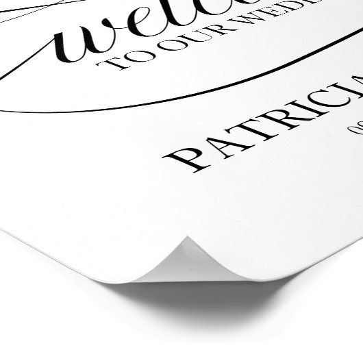 Willkommen bei unserem Heiratszettel Poster (Ecke)