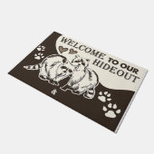 Willkommen bei unserem Hideout Doormat, Tieren Fußmatte (Schrägansicht)